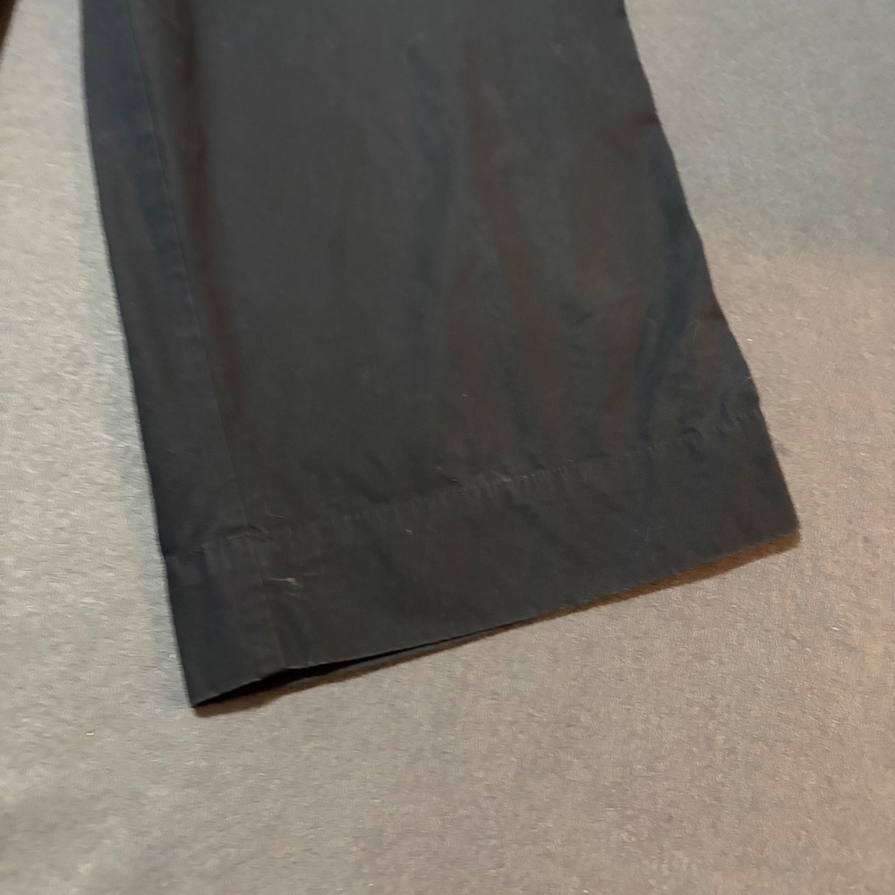 Lauren Ralph Lauren Wide Leg Crop Pants Womens 10 Black Prep Cotton Relaxed Core - Picture 8 of 8